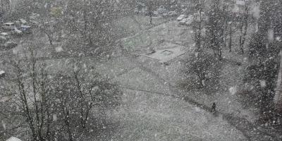 снег