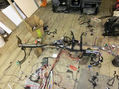 Процесс переборки жгута балки